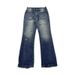 Men's Retro Distressed Denim Jeans Vintage Streetwear Baggy Straight Flared Workwear Style Blue Pants_mkmklike.com