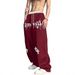 Men's Sweatpants Cross Letter Pattern Gothic Street, Drawstring Straight Casual Sweatpants_mkmklike.com
