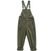 Pure Ami Khaki Vintage Heavy Cotton Retro Wide-Leg Loose Overalls For Men_mkmklike.com