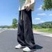 Men's Clothing Spring And Autumn Loose Straight Jeans Men's Retro Drawstring Wide Leg Casual Long Pants Men's Fashion Brand_mkmklike.com