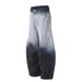 Trendy Brand Street Splicing Curved Knife Wide Leg Jeans For Women In Autumn 2025, Fashionable Loose Fit Slimming High_mkmklike.com