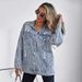 Women's Oversized Denim Jacket New Boyfriend Style Ripped And DistressedRelaxed Everyday Wear Comfortable Feshion_mkmklike.com