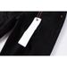Matte Black Irregular Frayed Ripped Flare Jeans, Unisex American Street Hip Hop Y2K Biker Slim Stack Pants For Summer Daily Wear_mkmklike.com