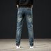 High End Slim Fit Straight Leg Stretch Casual Jeans Retro Denim Trousers for Men Spring New Style_mkmklike.com