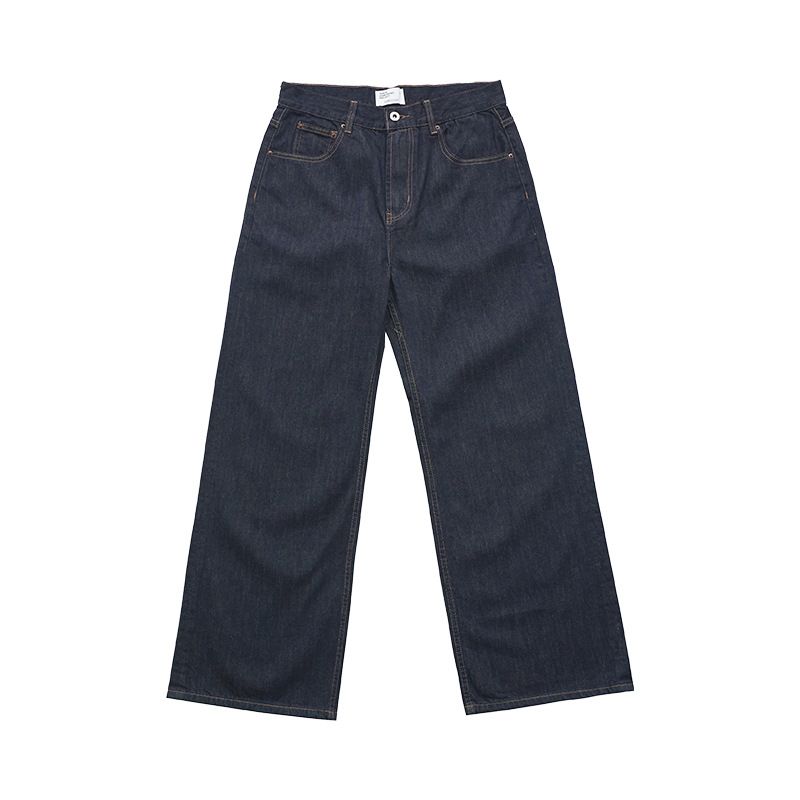 Men's Clothing Classic Loose Straight Cleanfit Classic Relaxed Straight Fit Clean Denim Jeans For Men & Women - Vintage Washed Blue & Black (XXS-XL)_mkmklike.com