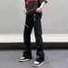 Nordmann European And American Zipper Design Niche Jeans For Men Ins Trendy Brand Cool Hip-Hop Loose Street Style Long Pants_mkmklike.com