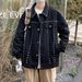 Loom Spring Autumn Denim Jacket European An American High Street Hip Hop Men's Design Sense Niche Ins Heavy Washe Coat_mkmklike.com