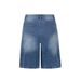Men's Casual Lightning Print Denim Shorts - Relaxed Fit High Street Wide Leg Cropped Jeans For Streetwear_mkmklike.com