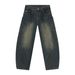 Men's Clothing Retro Silhouette Machete Jeans Loose Structure Design Wide Leg Pants_mkmklike.com