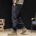 Shirt Less Clothing American Retro Overalls Men's Autumn Loose Large Size Men's Heavy Splicing Trendy Tied Casual Pants_mkmklike.com