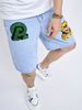 Men's Distressed Embroidered Denim Shorts - High Street Vintage Loose Fit Mid-Thigh Casual Jeans For Teens & Young Adults_mkmklike.com