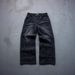 High Waisted Straight Leg Patchwork Denim Trousers Washed Embroidered Loose Fit For Men_mkmklike.com