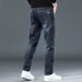Trendy Brand Men's Jeans Spring And Autumn Straight Loose Trousers 2025 New Slim-fit Elastic Casual Denim Trousers_mkmklike.com