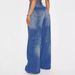 Women's Clothing Wide Leg Pants Washed Relaxed Fit High Waist Wide Leg Distressed Denim Jeans For Women - Vintage Washed Cat Whisker Streetwear Pants_mkmklike.com