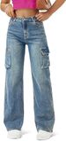 Women's High Waist Vintage Multi-Pocket Straight Leg Jeans - Comfortable Stretch Denim For Casual & Streetwear Fashion_mkmklike.com