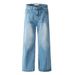 Punk Washed Distressed Jeans Casual Versatile Design High Street Men's Vintage Loose Wide-Leg Straight Long Pants_mkmklike.com