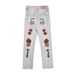 Heavy Embroidery Skull Flame Straight-Leg Jeans For Men Hip-Hop Rock Street Style Personality Loose Washed Long Pants_mkmklike.com