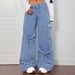 Workwear-Style Denim Jeans For Women - Straight Leg, Relaxed Fit, High-Quality Cotton Blend (Blue, Light Blue, Black, Xs-Xxl)_mkmklike.com