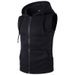 Men's Clothing New Men's Hooded Zipper Pocket Sweater Vest Jacket Hooded Vest M19_mkmklike.com
