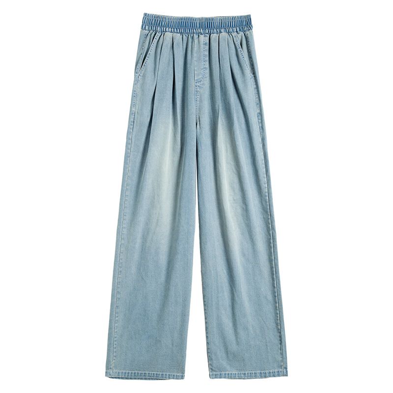 K Retro Jeans Women's New High Waisted Straight Leg Loose And Thin Wide Leg Jeans_mkmklike.com
