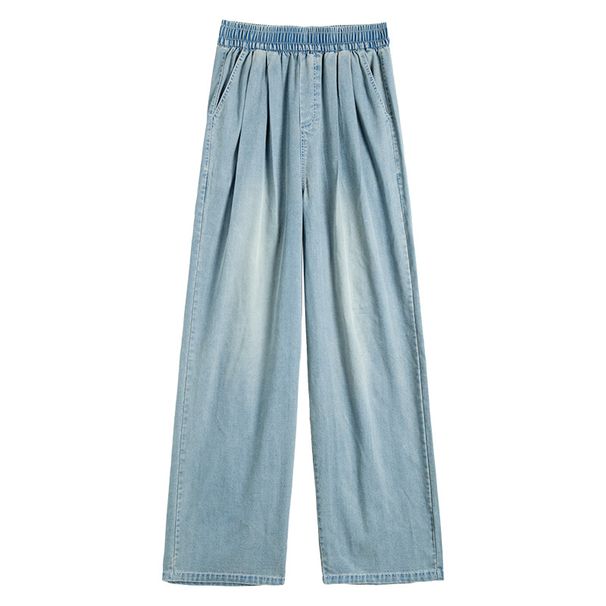 K Retro Jeans Women's New High Waisted Straight Leg Loose And Thin Wide Leg Jeans_mkmklike.com