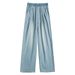Retro High Waist Straight Leg Tencel Denim Jeans for Women Summer Style Loose Thin Wide Leg Yamamoto Pants_mkmklike.com
