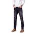 Men's Slim Fit Stretch Jeans Trendy Patchwork Ripped Straight Leg Midweight Long Pants Splatter Paint Color_mkmklike.com