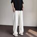 Men's High Street White Jeans - Loose Fit Straight Leg Wide Trousers For Summer, Casual & Stylish_mkmklike.com