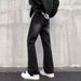 Loose Straight Leg Micro Flared Jeans For Men In Spring Autumn, Stylish High-End Trendy American Street High Pants, And_mkmklike.com