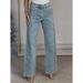 2025 Women Jeans Straight Diamonds Pants Stretch High Waist Washed Mom Jeans Y2k Streetwear Trousers Vintage Denims Streetwear_mkmklike.com