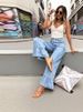 New Foreign Trade Wholesale Slim-fit High Street Pants, Solid Color Loose Flared Jeans, Women's Long Denim Pants For All_mkmklike.com