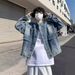 American Retro Frayed Denim Men's Brand Short Coat Spring Autumn Design Sense Cool Casual Jacket Trendy_mkmklike.com