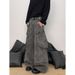 2025 American Retro Pocket Pleated Curved Blade Cargo Pants Men's Trendy Cleanfit Casual Straight Wide Leg Pants_mkmklike.com