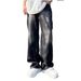 American Classic Vibe Jeans Men's Trendy High Street Style, Stylish And Sophisticated, Loose Wide Leg Straight Leg Pants With A Great Drape, Suitable For Cross Border Trade._mkmklike.com