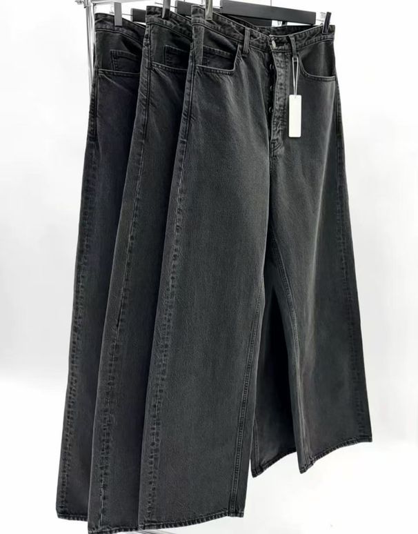 Vintage Washed Gray Black Jeans – Men’s Relaxed Straight Fit, Retro Denim For Everyday Wear_mkmklike.com