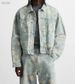 Pulse Pulse Alternative European And American Fashion Men's Clothing Wholesale Floral Print Washed Light Denim Loose Jacket Coat_mkmklike.com