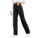 High Waisted plus Size Women's Jeans Light Blue Loose Fitting Wide Leg Straight Leg Pants for European And American Market_mkmklike.com