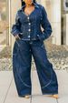 Women's Color Block Curved Jeans Fashion Divided Stitched Denim Casual Cotton Solid Spring/Autumn Summer_mkmklike.com