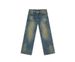 EF JEANS | 2025 Spring New American Street Dyeing And Aging Gradual Change Straight Loose Jeans Tide_mkmklike.com