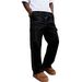 Men's Multi-Pocket Cargo Pants – Loose Straight Fit With Drawstring Waist & Decorative Stitching (Black, S-XXL)_mkmklike.com