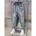 Men's Clothing Spring/Autumn Loose Fit Elastic Waist Harem Jeans, Retro Versatile Washed Skinny Casual Jeans_mkmklike.com