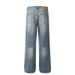Men's Clothing Washed Distressed Ripped Drape Niche Jeans Men And Women Trendy Retro Loose Casual Straight Pants_mkmklike.com