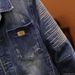 Autumn Winter New Worn Motorcycle Denim Fashionable And Trendy Brand Lapel Scraped Long Sleeved Jacket For Men_mkmklike.com