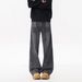 Men's Clothing Men's Blue Flared Jeans High Street Style Loose Casual Pants For Teenagers Spring For Formal & Casual_mkmklike.com
