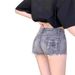 American Style Niche Girl Low Waist Denim Ultra Short For Women Summer New Design Sense Printed Slim Hot Pants_mkmklike.com