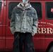 Washed Shoulder Padded Denim Jacket, Men's Vintage Workwear, Lapel, Short Jacket_mkmklike.com