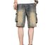 Large Size Men's Clothing Summer Thin Multi-bag Pants Men's Loose Five-point Jeans Men's American Retro Mud Yellow Jeans Men_mkmklike.com