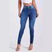Women's Clothing Spring New Slim Fashion High Waist Elastic Skinny Jeans_mkmklike.com