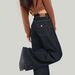 Women's Dark Blue High-Waisted Wide Leg Jeans Relaxed Loose Fitting Straight Leg Floor Length Pants For All Seasons_mkmklike.com