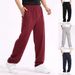 Men's Baggy Pants Trousers Solid Color Slim Fitted Sweatpants Elastic Casual Pants Homme Extra Plus Size 4XL Joggers_mkmklike.com